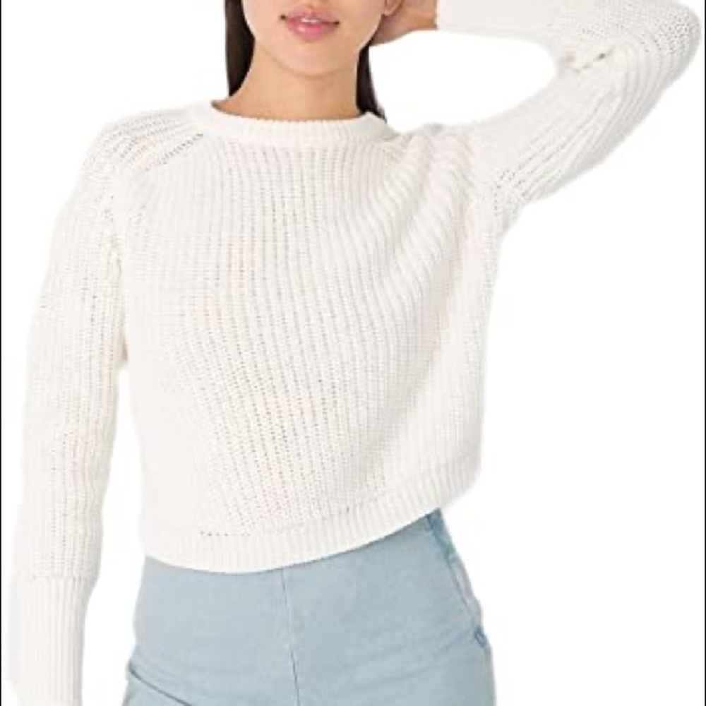 Loyal Threads cropped white sweater